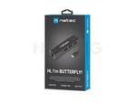 USB-C HUB NATEC BUTTERFLY 3-PORTS+ RJ45 ON CABLE USB-C