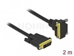 DVI-D(M)(24+1)->DVI-D(M)(24+1) CABLE 2M ANGLED DOWN BLACK DELOCK