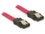 SATA DATA II (3GB/S) F/F CABLE 50CM STRAIGHT/STRAIGHT METAL RED DELOCK