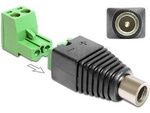 Adapter Terminal Block 2pin->Dc 2.5x5.5mm(F) Delock
