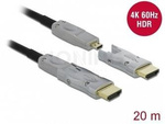 Kabel Hdmi/Hdmi Micro->Hdmi/Hdmi Micro M/M 4k 60hz 20m Optyczny Aktywny Czarny Delock
