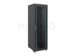 Szafa Instalacyjna Rack Stojąca 19" 42u 800x1000 Czarna Drzwi Szklane Lcd Lanberg (Flat Pack)