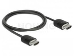 HDMI M/M V2.0 CABLE 1M 4K 60HZ 3D BLACK TRIPLE SHIELDED PREMIUM DELOCK