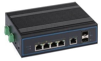 Switch przemysłowy PoE ULTIPOWER 352SFP 4xGE(4xPoE), 1xGE (PD), 2xSFP 802.3af/at 120W, PoE Auto-Check, Funkcja PD
