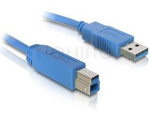 USB-A(M)->USB-B(M) 3.0 CABLE 1.8M BLUE DELOCK