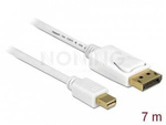 DISPLAYPORT MINI(M)->DISPLAYPORT(M) CABLE V1.2 4K 7M WHITE DELOCK