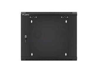 19" WALL-MOUNTED RACK 9U/570X450 DEMOUNTED FAST ASSEMBLING FLAT PACK BLACK LANBERG