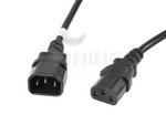 EXTENSION POWER SUPPLY CABLE IEC 320 C13->C14 3M VDE BLACK LANBERG CA-C13E-11CC-0030-BK