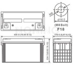 Akumulator AGM  12V 120Ah (406*173*215mm)