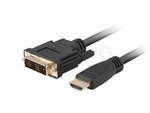 HDMI(M)->DVI-D(M)(18+1) CABLE 1.8M BLACK SINGLE LINK GOLD NATEC EXTREME MEDIA (BLISTER)