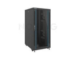 SZAFA INSTALACYJNA RACK STOJĄCA 19" 27U 800X1000 CZARNA DRZWI SZKLANE LANBERG (FLAT PACK)