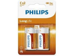 BATTERIES PHILIPS LONGLIFE 1.5V R14 (BLISTER OF 2)