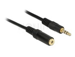 Przedłużacz Audio Minijack 3.5mm M/F 3 Pin 2m Czarny Delock