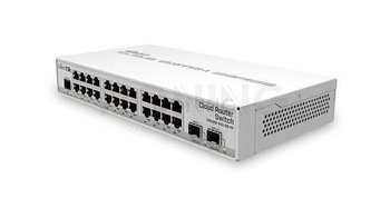 CRS326-24G-2S+IN 24 Gigabit ports, 2 SFP+ cages and a desktop case – server room power for your home!