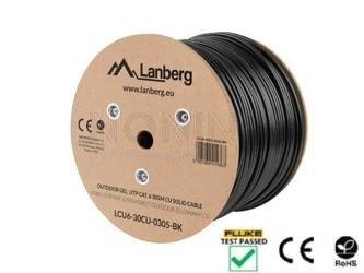 OUTDOOR LAN CABLE GEL-FILLED UTP CAT.6 305M SOLID CU GREY FLUKE PASSED  LANBERG