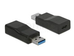 DELOCK CONVERTER USB 3.1 2ND GEN TYPE-A MALE > USB TYPE-C™ FEMALE ACTIVE BLACK
