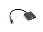 Adapter Displayport Mini(M) 1.2->Vga(F) Na Kablu 20cm Czarny Lanberg