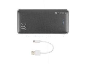 POWER BANK NATEC EXTREME MEDIA TREVI 20000MAH 2X USB-A + 1X USB-C BLACK