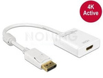DELOCK ADAPTER DISPLAYPORT 1.2 MALE > HDMI FEMALE 4K ACTIVE WHITE