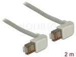 PATCHCORD CAT.6 SSTP 2M ANGLED LSZH COPPER GREY DELOCK