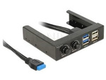FRONTPANEL DELOCK 3.5" 2XUSB 3.0 + 2XUSB 2.0 + 2X KONTROLER OBROTÓW WENTYLATORÓW