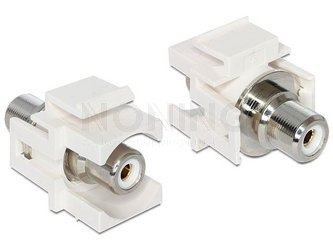 KEYSTONE MODULE RCA FEMALE > RCA FEMALE WHITE DELOCK