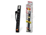 SURGE PROTECTOR ACAR USB 3 BLACK (6 OUTLETS + 2X USB 2.1A)
