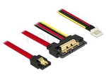 Kabel Sata Data Iii (6 Gb/S) 22 Pin(F)->Sata 7 Pin(F) + Floppy 4 Pin(M) 30cm 5v Delock