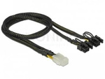 CABLE PCI EXPRESS POWER SUPPLY 6 PIN FEMALE > 2 X 8 PIN MALE WITH NYLON BRAID