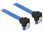 SATA DATA III (6GB/S) F/F CABLE RECEPTACLE DOWNWARDS ANGLED 20CM BLUE DELOCK