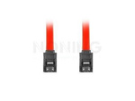 SATA DATA II (3GB/S) F/F CABLE 30CM METAL CLIPS RED LANBERG