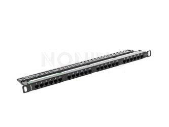 PATCH PANEL 24 PORT 0.5U CAT.5E BLACK LANBERG