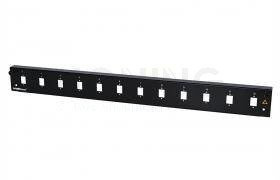 Panel czołowy 1U 12xSC/E2000 simplex / 12xLC duplex czarny