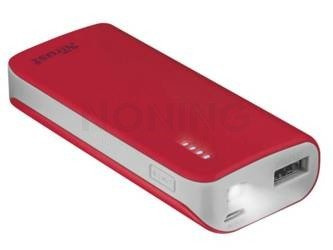 POWER BANK TRUST PRIMO 4400MAH 1X USB-A + 1X MICRO USB RED