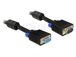 VGA F/M EXTENSION CABLE 5M SHIELDED FERRITE DELOCK