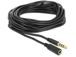 DELOCK EXTENSION CABLE AUDIO STEREO JACK 3.5 MM MALE / FEMALE IPHONE 4 PIN 5 M BLACK