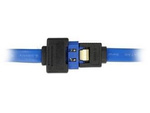 DELOCK EXTENSION CABLE SATA 6 GB/S RECEPTACLE STRAIGHT > SATA PLUG STRAIGHT 20 CM BLUE LATCHTYPE