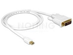 Kabel Displayport Mini(M) V1.1a->Dvi-D(M)(24+1) 1m Biały Dual Link Delock