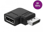 Adapter Displayport(M)->Displayport(F) 8k Kątowy 90" Prawo Delock