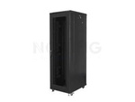 Szafa Instalacyjna Rack Stojąca 19" 42u 800x800 Czarna Drzwi Perforowane Lanberg (Flat Pack)