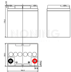 Akumulator AGM  12V 28Ah (166*125*175mm)