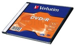 DVD-R VERBATIM 4.7GB X16 MATT SILVER (20-PAK SLIM)