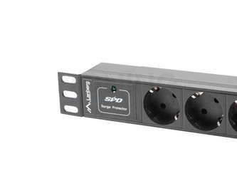 POWER DISTRIBUTION UNIT (PDU) 10" LANBERG 1U 16A 3X SCHUKO 2M BLACK