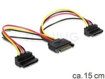 SATA(M)->2X SATA(F) 15CM ANGLED DELOCK