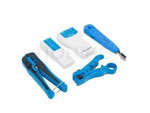 NETWORK TOOLKIT WITH RJ45 RJ11 CABLE TESTER, CRIMPING, STRIPPING AND LSA-INSERTION TOOL LANBERG
