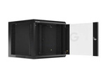 Szafa Instalacyjna Rack Wisząca 19" 9u 570x600 Szybki Montaż Czarna Lanberg (Flat Pack)