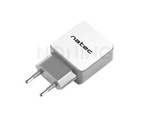 Ładowarka Sieciowa Natec Retiro 2x Usb 2.1a 110-240v Biało-Szara