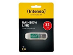 PENDRIVE INTENSO 32GB RAINBOW LINE TRANSPARENT