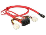 Kabel Sas Mini Sff-8087 36 Pin(M)->4x Sas Sff-8482 29 Pin(F)+ 4x Molex(M) 4 Pin 100cm Delock