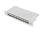 PATCH PANEL 12PORT 1U 10" CAT.5E SHIELDED GREY LANBERG